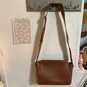 EVERLANE The Form Mini Bag in brown leather